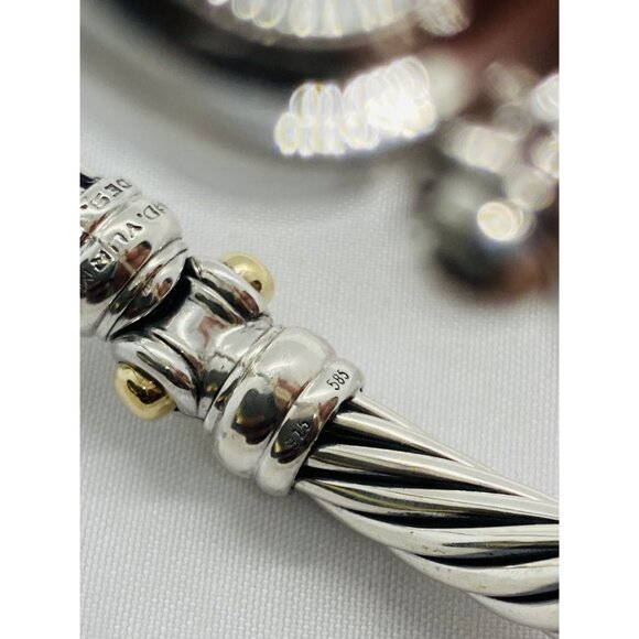 David Yurman Hinge Watch Case Bangle Bracelet 925 585 14k 6" - Picture 9 of 10